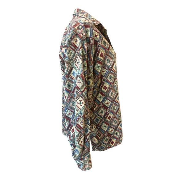 David Brooks VINTAGE Women’s Size 8 Aztec Western Long Sleeve Button Down Shirt - Picture 3 of 9